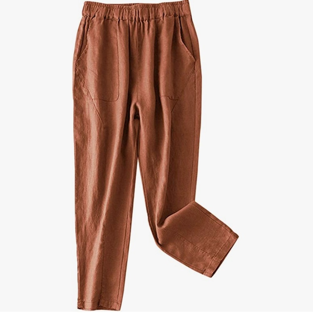 Orange Linen Pants